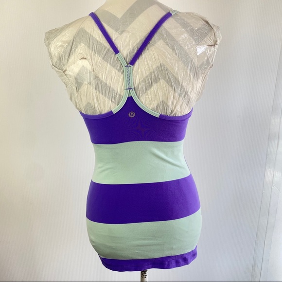 Lululemon Power Y Tank Luon Light Stripe Purple - Picture 6 of 9